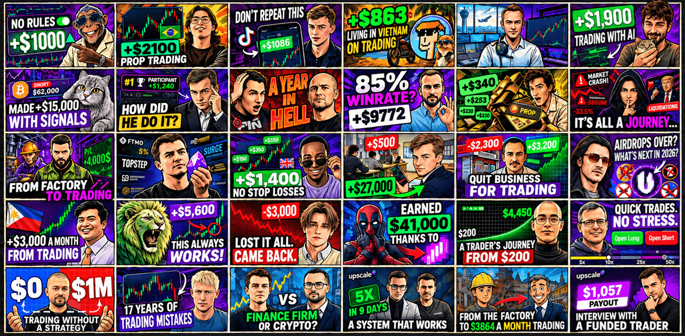 Payouts de traders fondeados de Upscale en YouTube