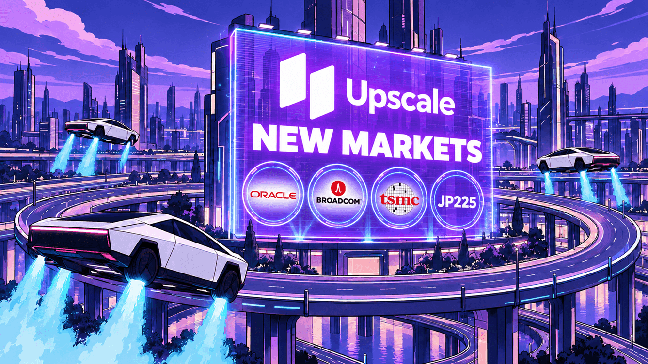 New markets on Upscale: Oracle, Broadcom and TSMC stocks and the JP225 index
